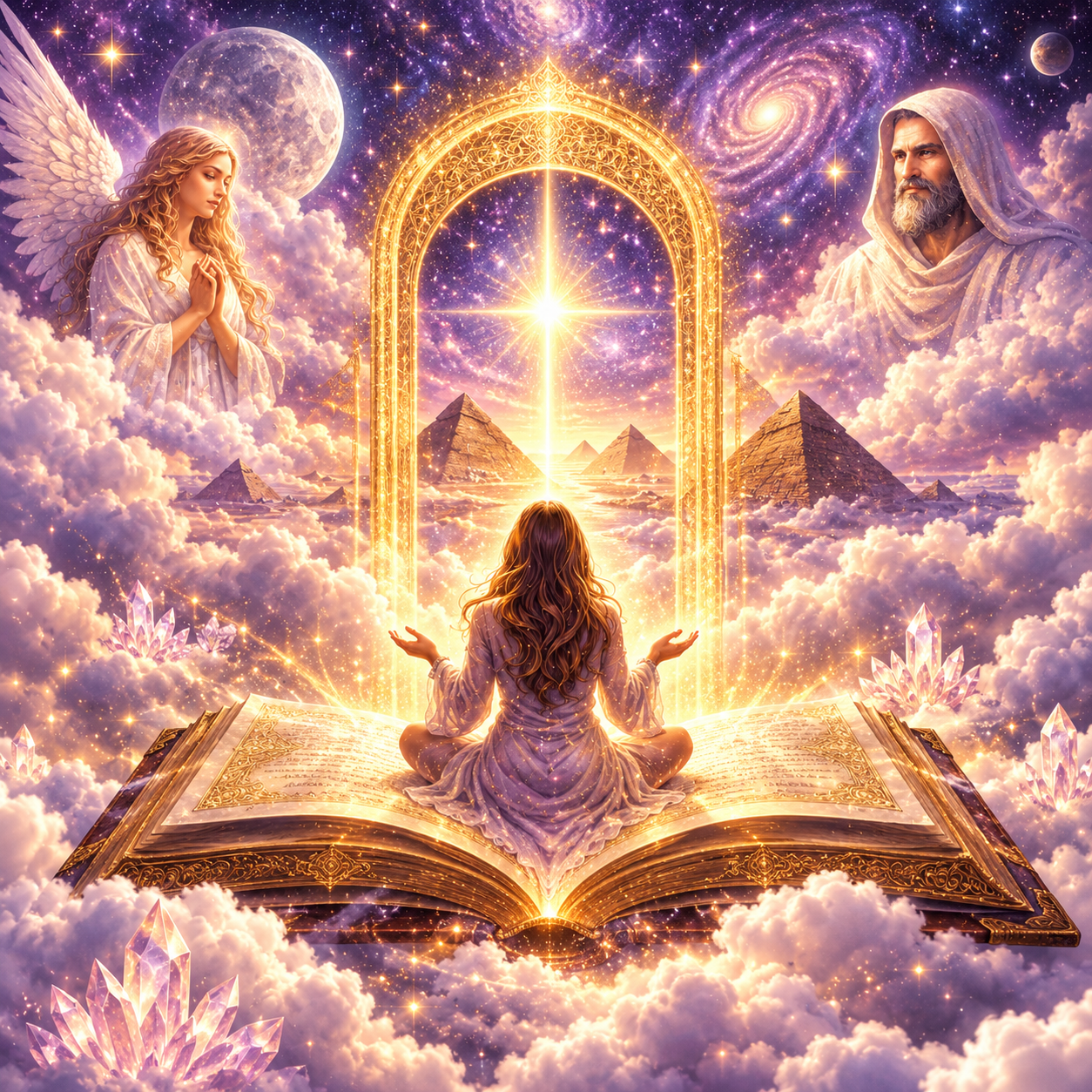 Libro y portal de luz, representación simbólica de los registros akáshicos